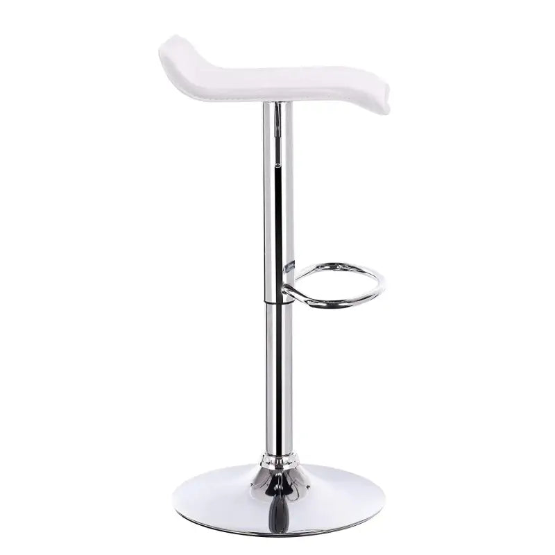BukkitBow verstelbare barkruk met kunstlederen zitting, chroom stalen frame, 62-84 cm hoog en 360° draaibaar