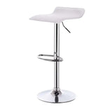 Verstelbare BukkitBow barkruk met kunstlederen zitting, chroom stalen frame, 62-84 cm hoog, 360° draaibaar, modern design