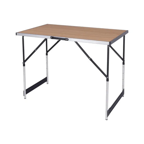 BukkitBow verstelbare campingtafel met 30kg draagvermogen, lichtgewicht en opvouwbaar, 100x73-94x60cm, geschikt voor camping en outdoor gebruik