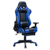 BukkitBow gamingstoel met kunstleer, 360° draaibaar, 135° kantelbare rugleuning, arm- en voetsteun, max 136kg.