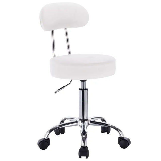 BukkitBow verstelbare kunstleren bureaustoel met verchroomd staal, ergonomisch design, 360° draaibaar en tot 100kg draagkracht