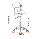 BukkitBow verstelbare kunstleren bureaustoel met verchroomd staal, ergonomisch design, 360° draaibaar en 100kg draagvermogen.