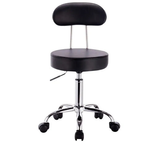 BukkitBow verstelbare kunstleren bureaustoel met verchroomd stalen frame, ergonomisch design en 360° draaibaar, tot 100 kg draagkracht