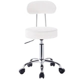 BukkitBow verstelbare kunstleren bureaustoel met verchroomd stalen frame, ergonomisch ontwerp en 360° draaibaar, tot 100kg draagvermogen.