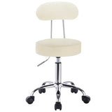 BukkitBow verstelbare kunstleren bureaustoel met verchroomd staal, ergonomisch design, 360° draaibaar en 100 kg draagvermogen.