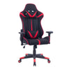 BukkitBow verstelbare racing gamingstoel met synthetisch leer of stof, zwarte bureaustoel, hoge rugleuning en armleuningen