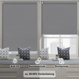 BukkitBow verticaal buitenrolgordijn van polyester, zonwering en windscherm voor balkon of terras, biedt privacy en bescherming.
