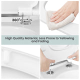Vierkante toiletbril van BukkitBow, kunststof met soft-close functie, universeel passend voor moderne toiletten.