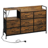 BukkitBow vintage dressoir met opbergruimte, stopcontact, stabiel en lichtgewicht, afmetingen 132x88x30cm, duurzaam en veelzijdig.