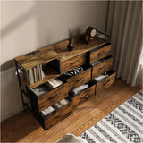 BukkitBow vintage dressoir met opbergruimte, stopcontact, stabiel en lichtgewicht, afmetingen 132x88x30cm, duurzaam en veelzijdig.