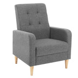 Luxe BukkitBow vleugelstoel met armleuningen, linnen en fluwelen bekleding, massief houten poten, stijlvolle lounge fauteuil