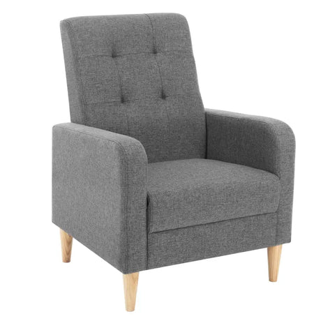 Luxe BukkitBow vleugelstoel met armleuningen, linnen en fluwelen bekleding, massief houten poten, stijlvolle lounge fauteuil