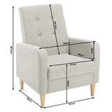 Luxe BukkitBow vleugelstoel met armleuningen, linnen en fluwelen bekleding, massief houten poten, stijlvolle lounge fauteuil.