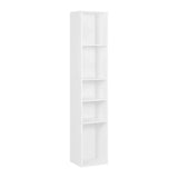 BukkitBow vrijstaande boekenkast met 5 kubussen, vitrinekast en organizer voor woonkamer, afmetingen 30x151x26cm