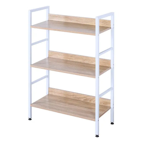 BukkitBow opbergrek met 3 planken, grote opslagruimte, wandkast voor diverse opbergtaken, afmetingen 60x27,5x93 cm.