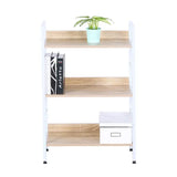 BukkitBow wandkast en opbergrek met 3 planken, grote opslagruimte, multifunctioneel, afmetingen 60x27,5x93 cm, zwart metalen frame