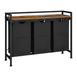 BukkitBow wasmand met 2/3 opbergvakken, uitschuifbaar, afneembaar, metalen frame, industrieel design voor badkamer en slaapkamer