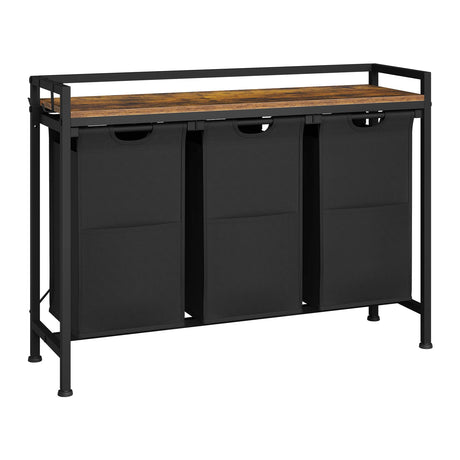 BukkitBow wasmand met 2/3 opbergvakken, uitschuifbaar, afneembaar, metalen frame, industrieel design voor badkamer en slaapkamer