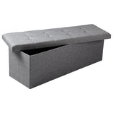 BukkitBow XXL opvouwbare opbergbank en poef van 110 cm, zwart, draagkracht tot 300 kg, ruime opbergcapaciteit 118 liter.