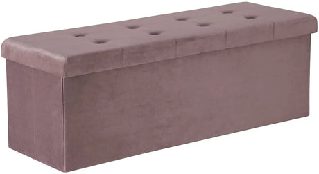 BukkitBow XXL opvouwbare opbergbank poef, 110 cm lang, 118 liter capaciteit, zwart, belastbaar tot 300 kg, geschikt als zitbank en opbergruimte