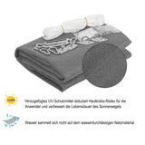 BukkitBow zonnescherm of schaduwdoek van 180g/m², scheurbestendig, tot 85% zonbescherming, inclusief bevestigingsmateriaal.