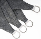 BukkitBow zonnescherm of schaduwzeil in grijs, crème of zand, driehoek, vierkant of rechthoek, UV-bescherming 50+ van HDPE 180g/m².