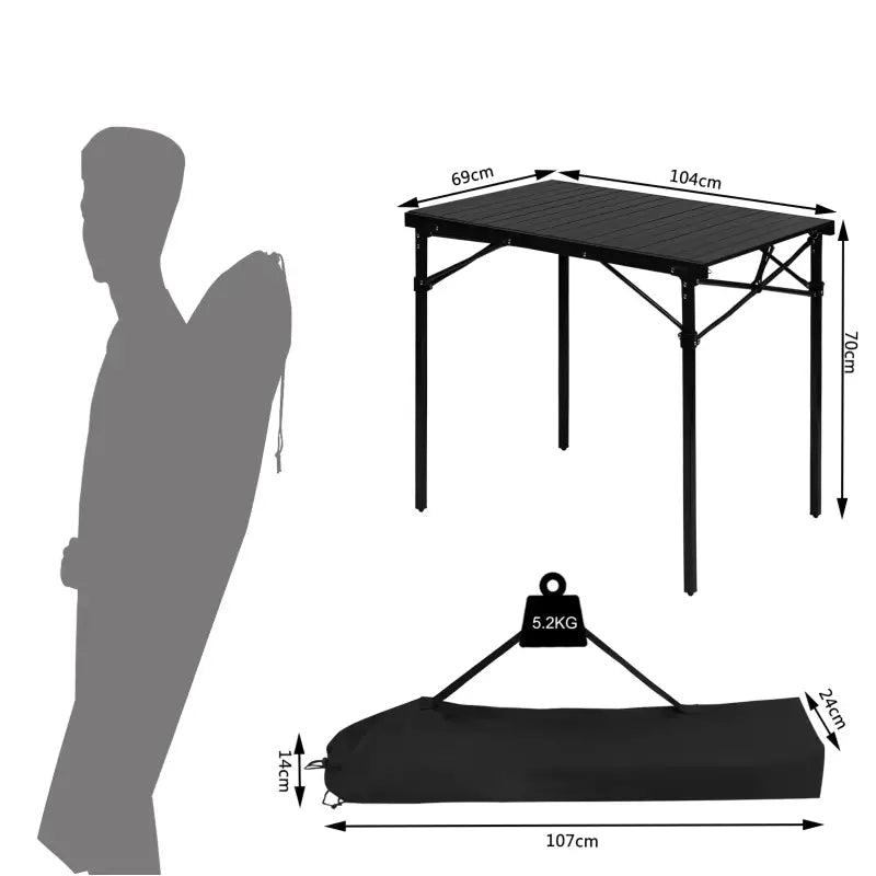 BukkitBow - Draagbare Campingtafel - 60kg Laadvermogen