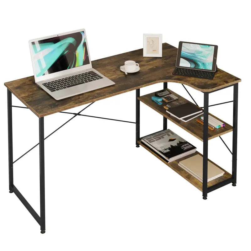 BukkitBow - Industrieel Bureau - Compact Hoekbureau met 2