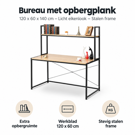Belangrijkste voordelen en eigenschappen van bureau met opbergplank