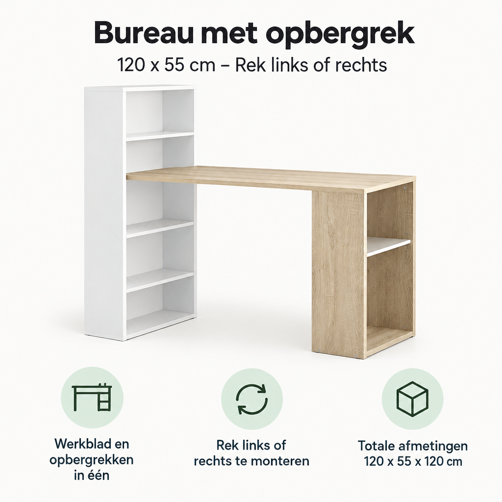 Belangrijkste voordelen en eigenschappen van bureau met opbergrek