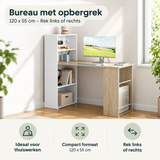Praktische toepassing en keuzehulp voor bureau met opbergrek