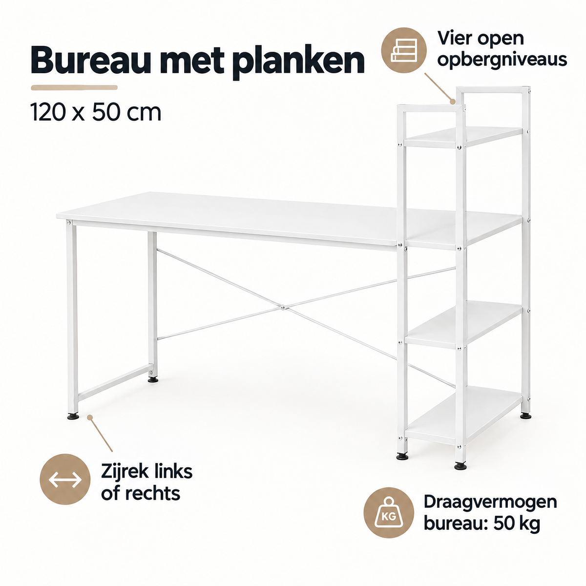 Belangrijkste voordelen en eigenschappen van bureau met planken
