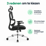 Belangrijkste voordelen en eigenschappen van bureaustoel met verstelbare lendensteun