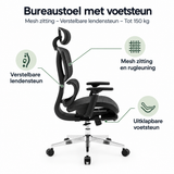 Belangrijkste voordelen en eigenschappen van bureaustoel met voetsteun