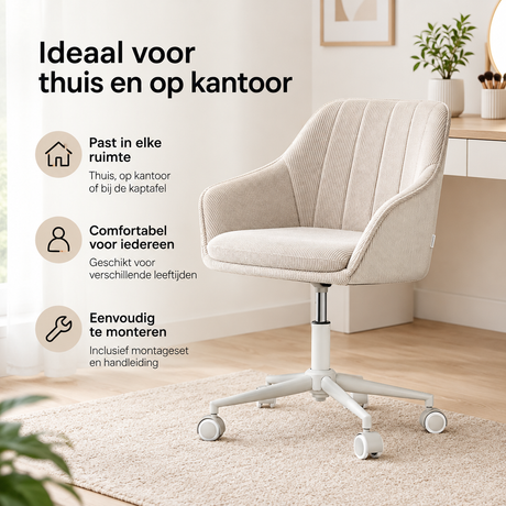 Praktische toepassing en keuzehulp voor bureaustoel ribstof