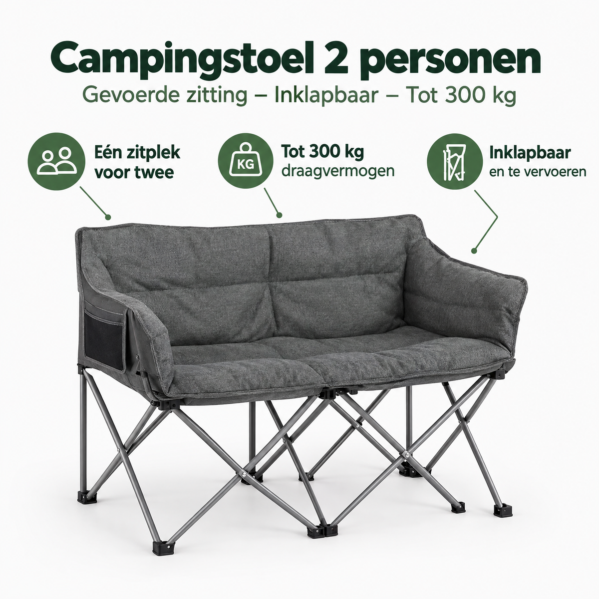 Belangrijkste voordelen en eigenschappen van campingstoel 2 personen