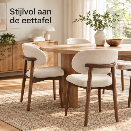 chenille eetkamerstoelen in gebruik in een passende praktijksituatie