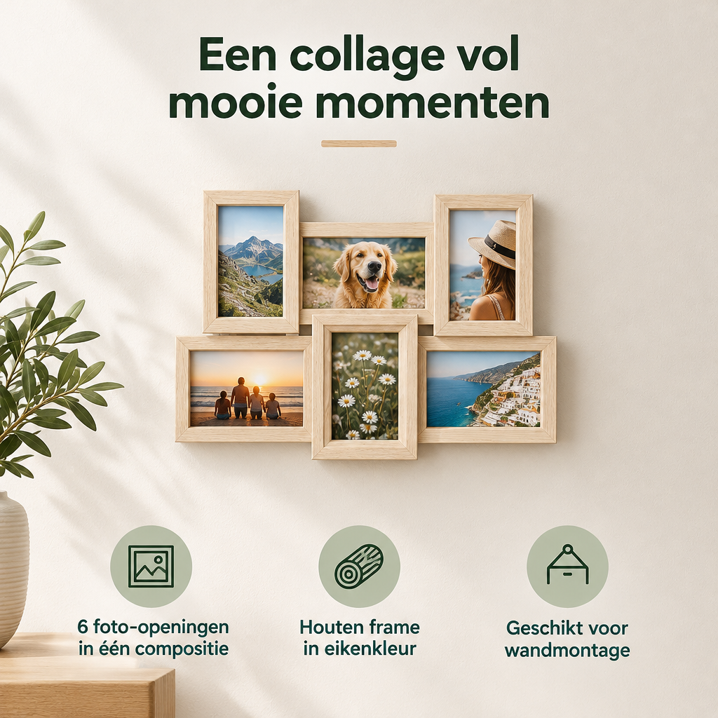 Praktische toepassing en keuzehulp voor collage fotolijst 6 foto's