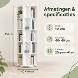 Afmetingen en productspecificaties van draaibare boekenkast