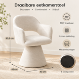 Afmetingen en productspecificaties van draaibare eetkamerstoel