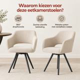 Belangrijkste voordelen en eigenschappen van draaibare eetkamerstoelen