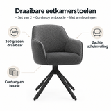 Belangrijkste voordelen en eigenschappen van draaibare eetkamerstoelen