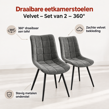 Belangrijkste voordelen en eigenschappen van draaibare eetkamerstoelen