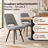 Praktische toepassing en keuzehulp voor draaibare eetkamerstoelen