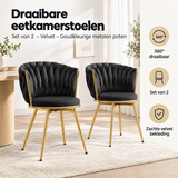 Praktische toepassing en keuzehulp voor draaibare eetkamerstoelen