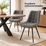 draaibare eetkamerstoelen in gebruik in een passende praktijksituatie