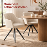 draaibare eetkamerstoelen in gebruik in een passende praktijksituatie