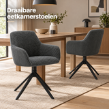 draaibare eetkamerstoelen in gebruik in een passende praktijksituatie