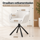 Afmetingen en productspecificaties van draaibare eetkamerstoelen