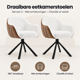 Overzicht van draaibare eetkamerstoelen met de belangrijkste productvoordelen